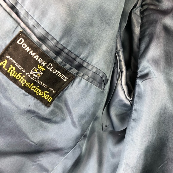 V Vintage Donmark Blue Suede Men’s Blazer - Picture 11 of 14